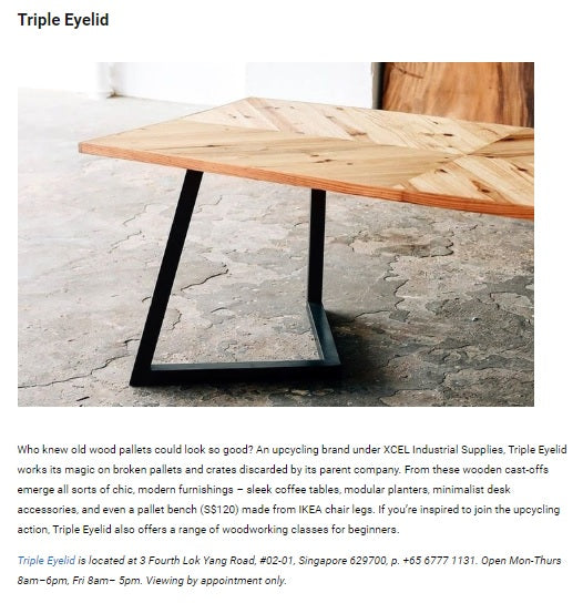 CityNomads: Sustainability In Singapore - Furniture Stores For Upcycled And Reclaimed Treasures