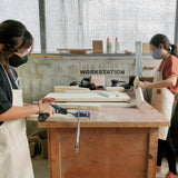 Couple Pallet Bench Making Workshop